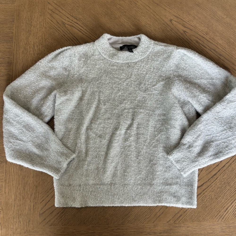 White House Black Market Silver Tinsel Sweater - Picture 13 of 13
